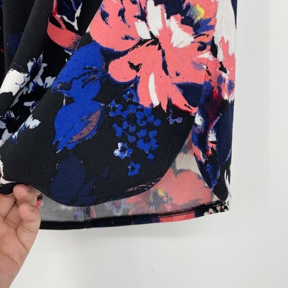 INC pink blue tied sleeve floral tshirt petite - Picture 6 of 11